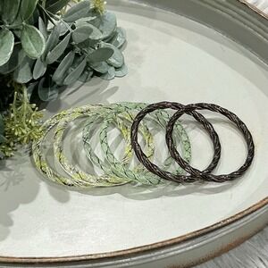 Vintage Glass Stack Gorgeous Designed Indian Bangle Bracelets Artisan Elegant- 6